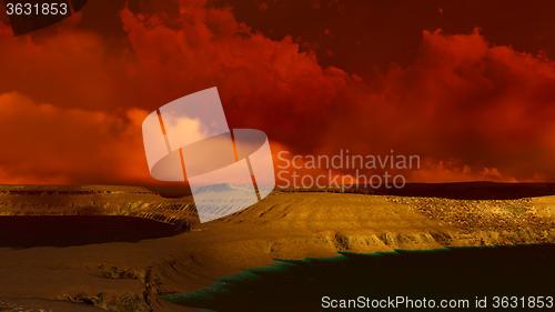 Image of Volcanic landscape panorama