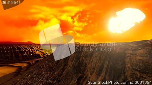 Image of Volcanic landscape panorama