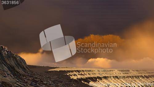 Image of Volcanic landscape panorama