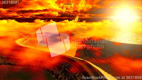 Image of Volcanic landscape panorama