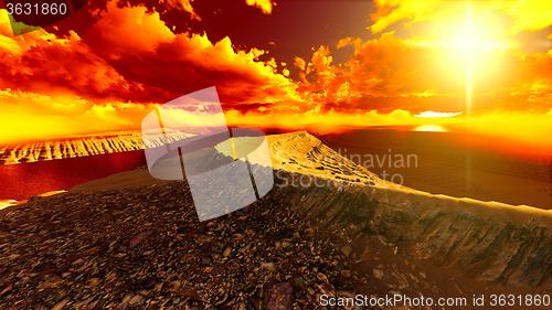 Image of Volcanic landscape panorama