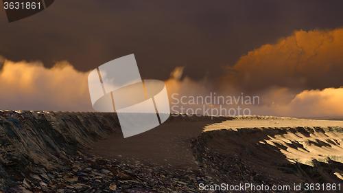 Image of Volcanic landscape panorama