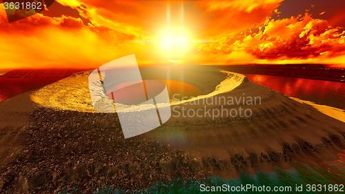 Image of Volcanic landscape panorama