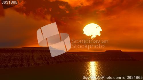 Image of Volcanic landscape panorama