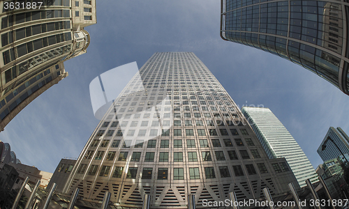 Image of Canary Wharf skyline in London