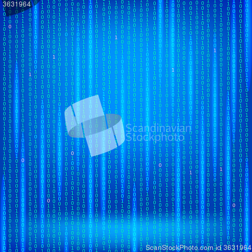 Image of Concept Binary Code Numbers. Algorithm Binary, Code, Decryption and Encoding.