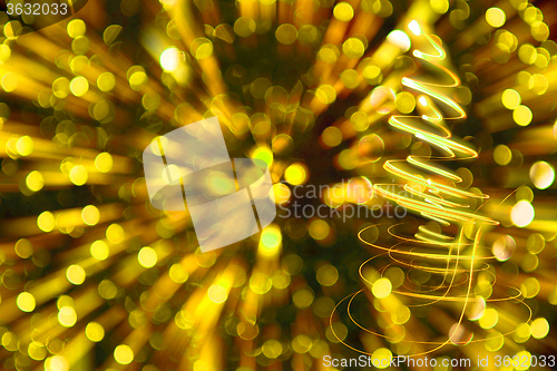 Image of christmas tree from the lights