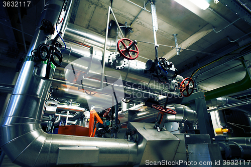 Image of Industrial Steel  pipelines and valves