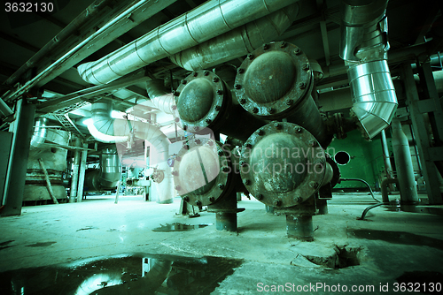 Image of Old creepy, dark, decaying, destructive, dirty factory