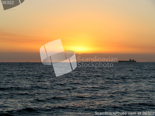 Image of sunset ocean
