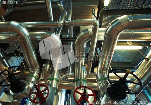 Image of Industrial zone, Steel pipelines, valves and pumps