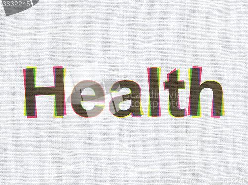 Image of Medicine concept: Health on fabric texture background