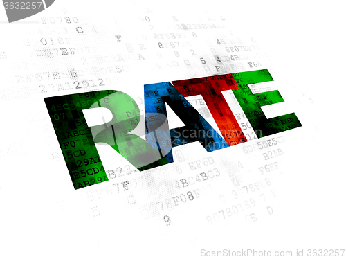 Image of Money concept: Rate on Digital background