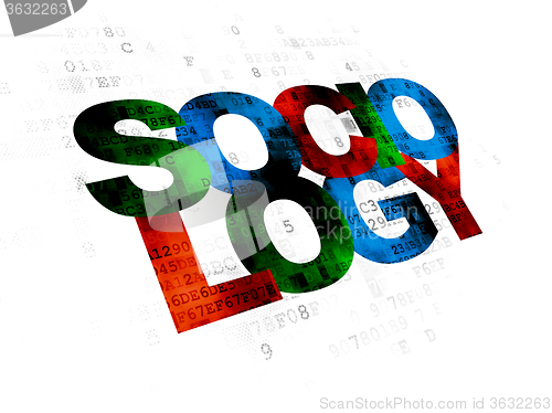 Image of Studying concept: Sociology on Digital background