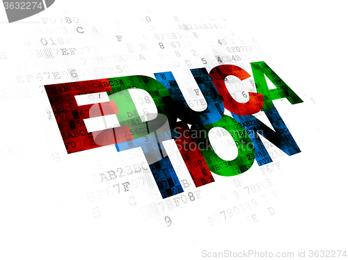 Image of Studying concept: Education on Digital background