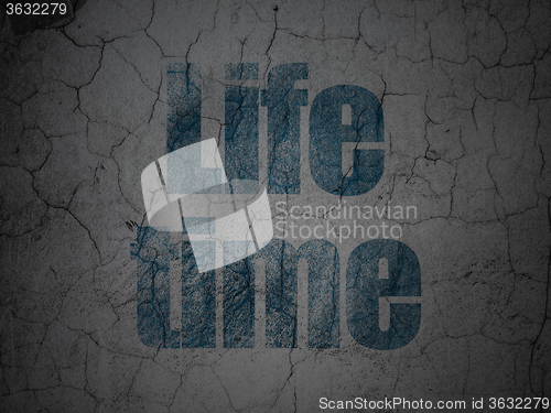 Image of Time concept: Life Time on grunge wall background