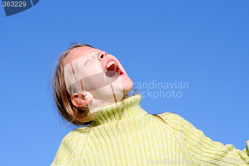 Image of Blue, blue sky over me...