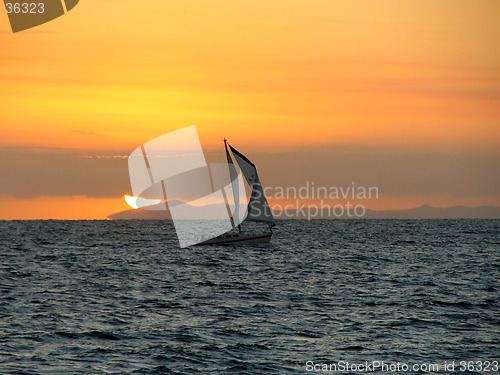Image of sunset ocean