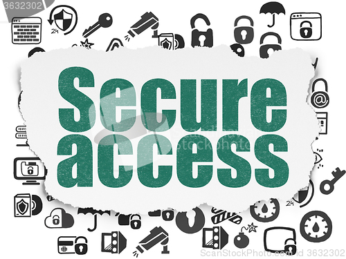Image of Security concept: Secure Access on Torn Paper background