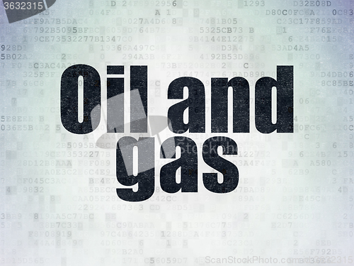 Image of Manufacuring concept: Oil and Gas on Digital Paper background