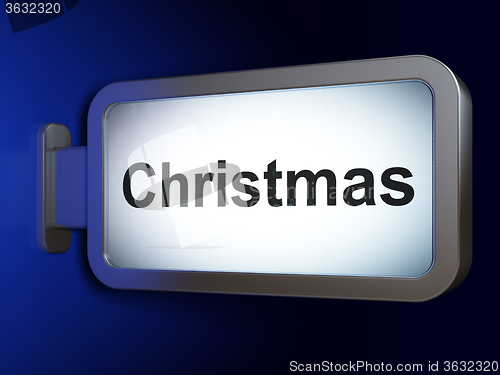 Image of Holiday concept: Christmas on billboard background