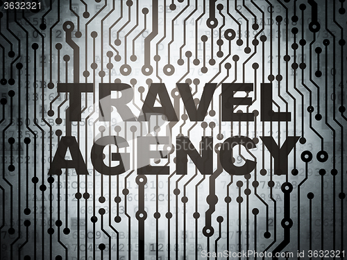 Image of Travel concept: circuit board with Travel Agency