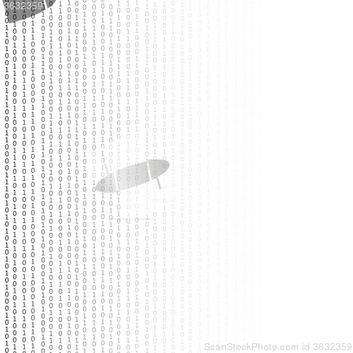 Image of Algorithm Binary, Data Code, Decryption and Encoding.