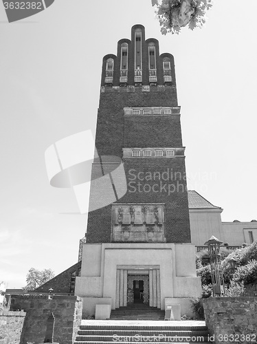 Image of Black and white Wedding Tower in Darmstadt