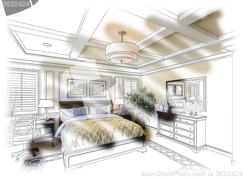 Image of Custom Bedroom Design Drawing and Photo Combination