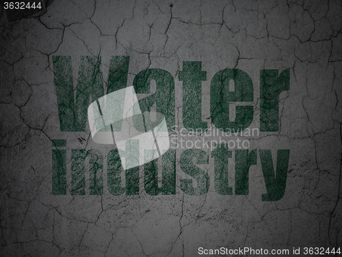 Image of Manufacuring concept: Water Industry on grunge wall background