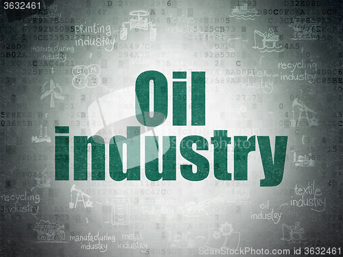 Image of Industry concept: Oil Industry on Digital Paper background