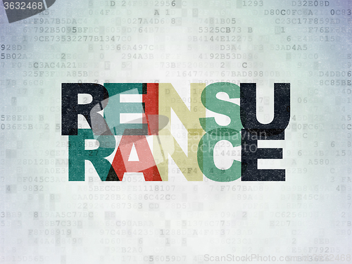 Image of Insurance concept: Reinsurance on Digital Paper background