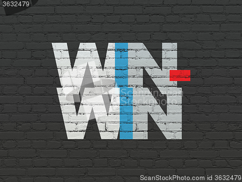 Image of Business concept: Win-Win on wall background