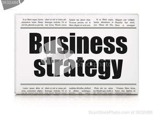 Image of Business concept: newspaper headline Business Strategy