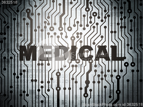 Image of Medicine concept: circuit board with Medical