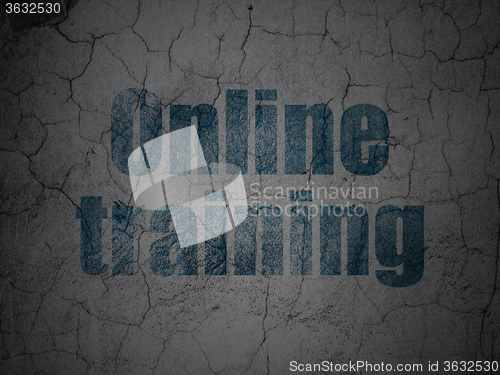 Image of Education concept: Online Training on grunge wall background