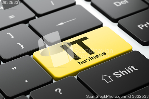 Image of Business concept: IT Business on computer keyboard background
