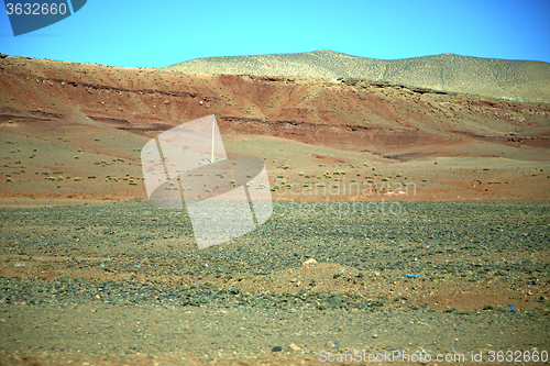 Image of valley in   africa morocco the atlas  hill 