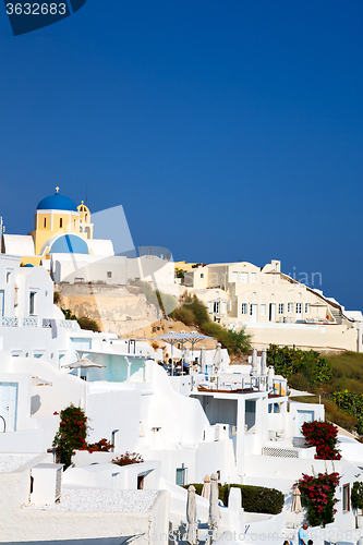 Image of greece in santorini the old town   and  sky