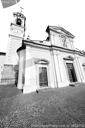 Image of old architecture in italy europe milan religion and sunlight