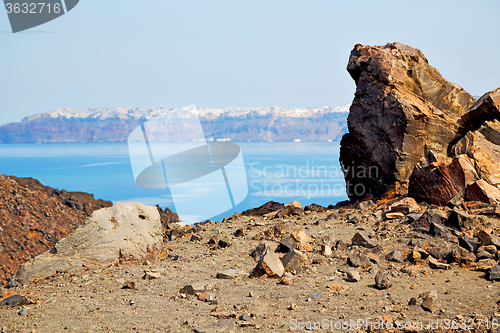 Image of volcanic in   mediterranean sea
