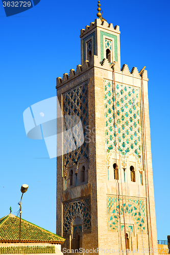 Image of history in maroc africa  minaret moon