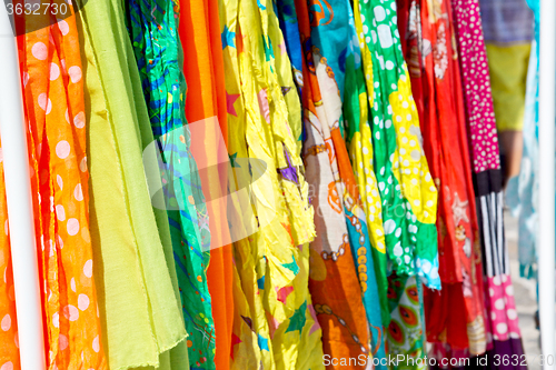 Image of in  greece   headscarf old market  