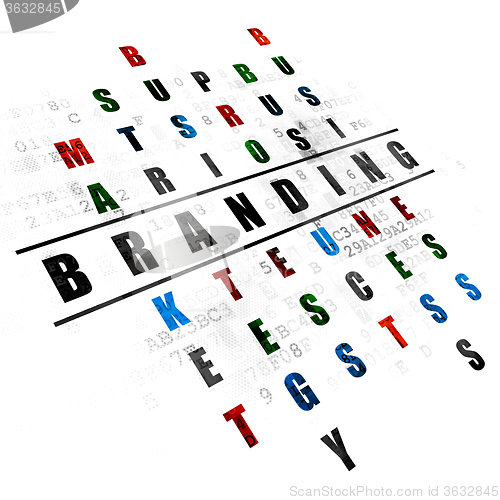 Image of Marketing concept: Branding in Crossword Puzzle