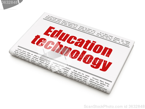 Image of Learning concept: newspaper headline Education Technology