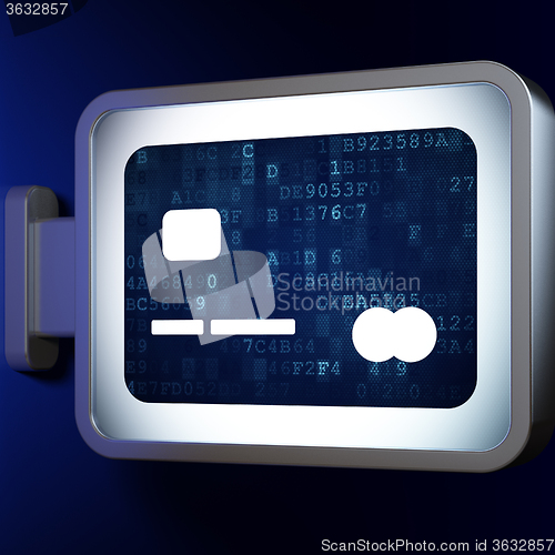 Image of Finance concept: Credit Card on billboard background