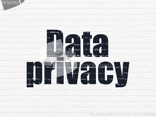Image of Security concept: Data Privacy on wall background