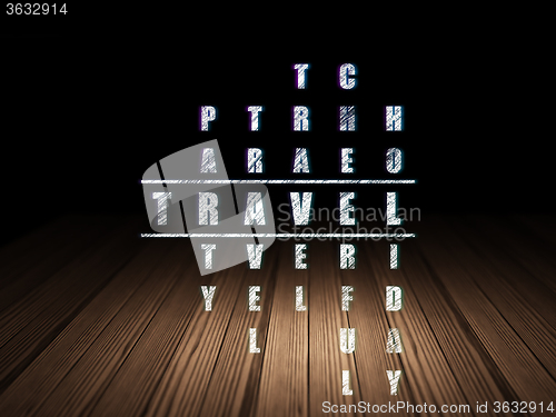 Image of Holiday concept: Travel in Crossword Puzzle