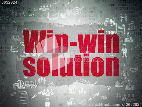 Image of Finance concept: Win-win Solution on Digital Paper background