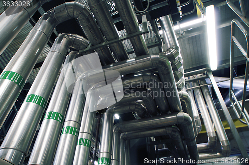 Image of Industrial Steel  pipelines and valves